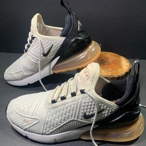 Nike Womens Air Max 270 Beige Black Orange Running Walking Sneakers Shoe Size 8